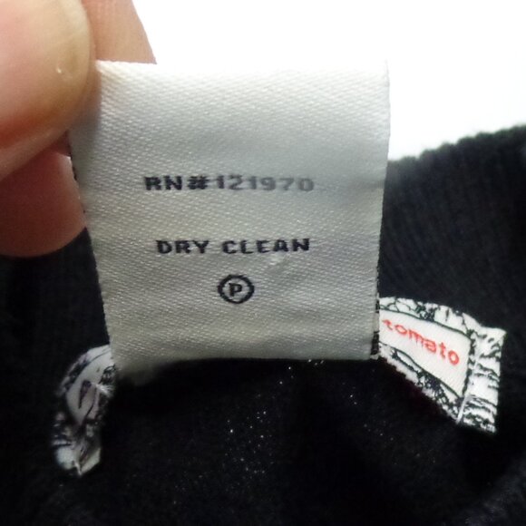 A. Calin by Flying Tomato Size Small Black Sweater With Gold Bling Sleeves - Picture 4 of 8